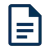 Document Icon Dark blue outline icon of a document with a folded corner and horizontal lines.
